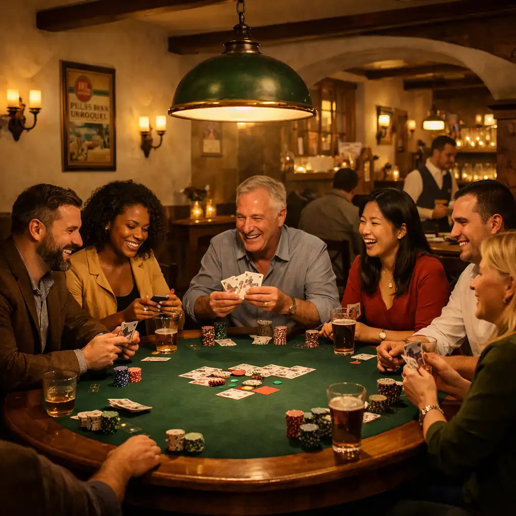 Pohodový offline pokerový večer v restauraci Česká Komunita